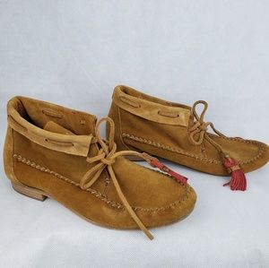 SOLUDOS Moccasin Bootie Leather Saddle Boho 6